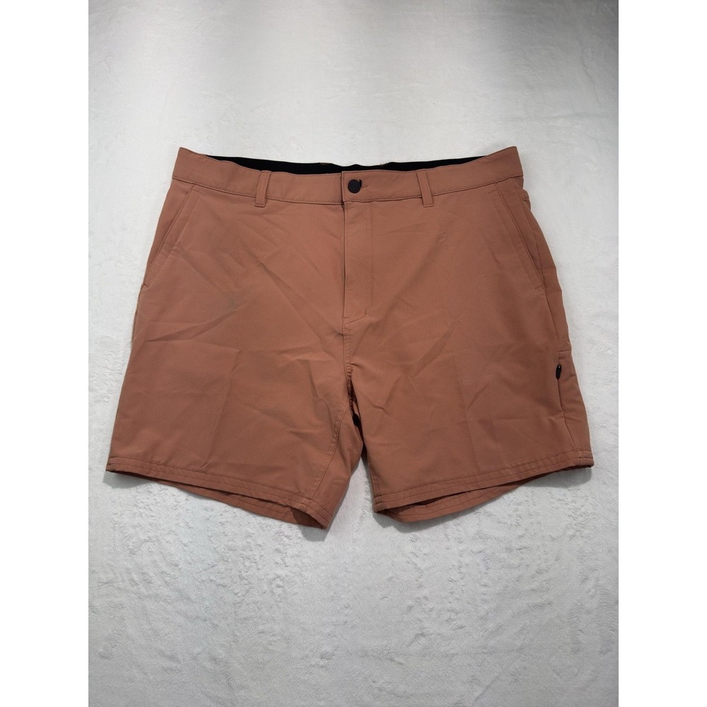 Hurley Shorts Mens 38 Brown 8 Inch Inseam Chino Flat Front Stretch Casual Golf